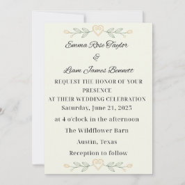 Simplicity Heart Wedding Invitation 招待状