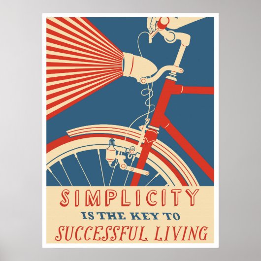Simplicity is the Key to successful Living, ポスター (正面)