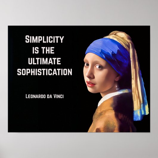 Simplicity is the ultimate sophistication ポスター (正面)