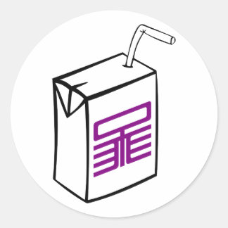 Simplified Juiceステッカー（白い背景） ラウンドシール