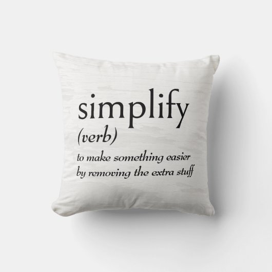 SIMPLIFYの辞書的定義 クッション (正面)