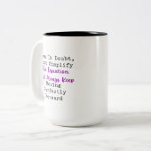Simplify Equation Keep Moving Perfectly Forward ツートーンマグカップ (正面左)