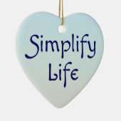 Simplify Life Blueクリスマスオーナメント セラミックオーナメント (右)