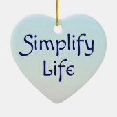 Simplify Life Blueクリスマスオーナメント セラミックオーナメント (裏面)