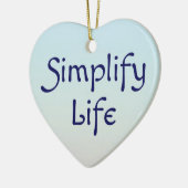 Simplify Life Blueクリスマスオーナメント セラミックオーナメント (左)