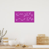 「Simplify Your Life」カラーカスタムポスター ポスター (キッチン)