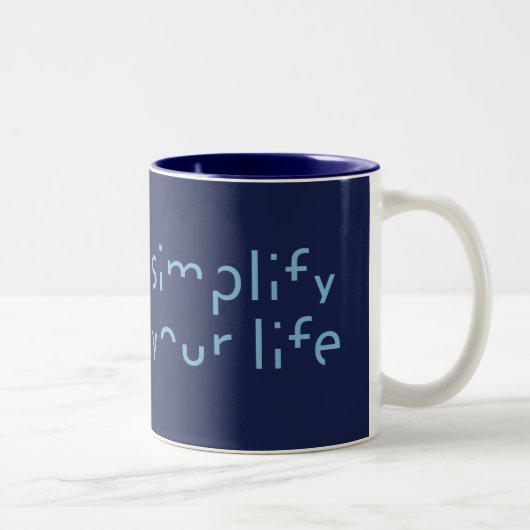 「Simplify Your Life」カラーカスタムマグ ツートーンマグカップ (右)