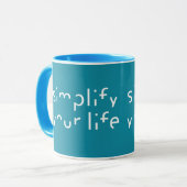 「Simplify Your Life」カラーカスタムマグ マグカップ (正面左)