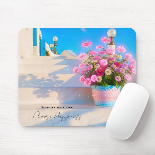 Simplify your Life, Choose Happiness !Mouse Pad マウスパッド (マウス)