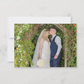 Simplistic'結婚s Thank You Script スタイリッシュ Photo サンキューカード (裏面)