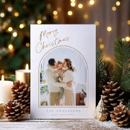Simplistic Arch Photo Holiday Card シーズンカード