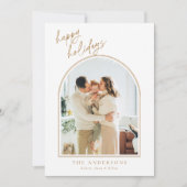 Simplistic Arch Photo Holiday Card シーズンカード (正面)