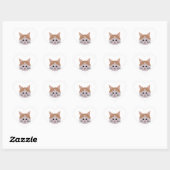 simplistic cat sticker ハートシール (シート)