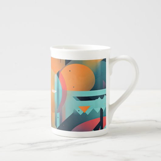 simplistic design coffee mug  ボーンチャイナマグカップ (右)