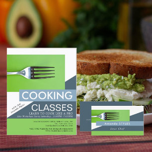 Simplistic Fork、料理広告クラス チラシ