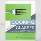 Simplistic Fork、料理広告クラス チラシ (正面)