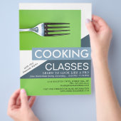 Simplistic Fork、料理広告クラス チラシ (手)