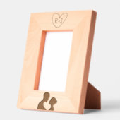 Simplistic Initials Carved Tree Sillhouette レーザー彫刻フレーム (左)