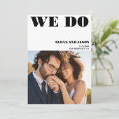 Simplistic White Black We Do Photo Save The Date セーブザデート (スタンド正面)