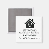 Simplistic WiFi Details Network Password マグネット (正面/裏面)
