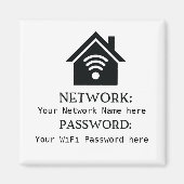 Simplistic WiFi Details Network Password マグネット (正面)