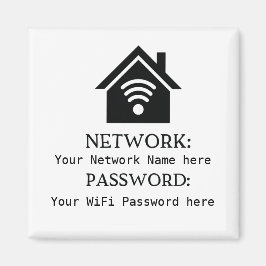Simplistic WiFi Details Network Password マグネット