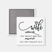 Simplistic WiFi Details Network Password マグネット (正面/裏面)