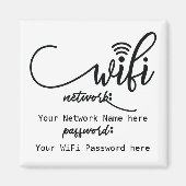 Simplistic WiFi Details Network Password マグネット (正面)