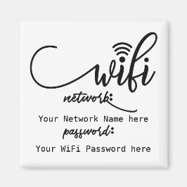 Simplistic WiFi Details Network Password マグネット