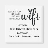 Simplistic WiFi Details Network Password マグネット (正面)