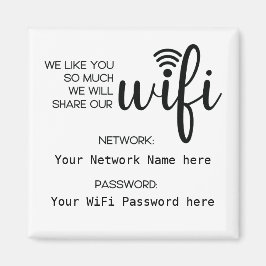 Simplistic WiFi Details Network Password マグネット