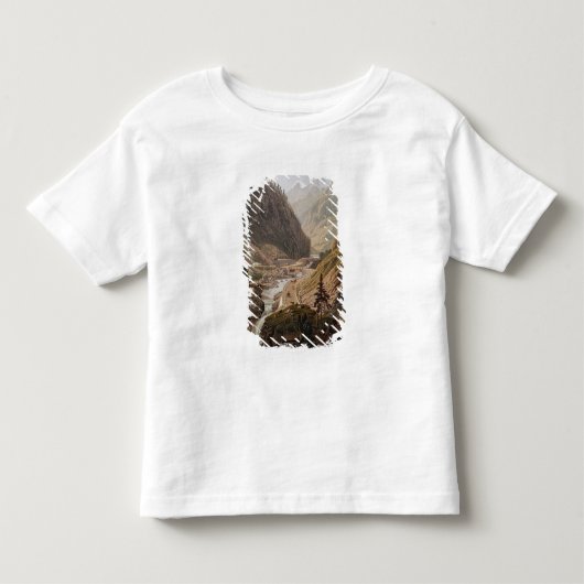 Simplonの新しいパスの眺め、1811年 トドラーTシャツ (正面)