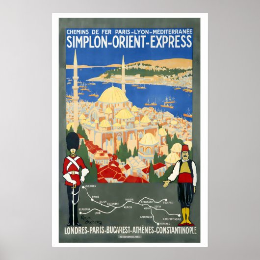 Simplon Orient Express Railways from Paris to Lyon ポスター (正面)