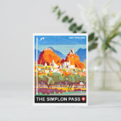 Simplon Pass，スイス，ヴィンテージ旅行 ポストカード (スタンド正面)