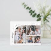 Simply エレガント Holiday 4 PHOTOクリスマスグリーティング ポストカード (スタンド正面)