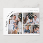 Simply エレガント Holiday 4 PHOTOクリスマスグリーティング ポストカード (正面)