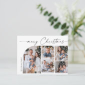 Simply エレガント Holiday 5 PHOTOクリスマスグリーティング ポストカード (スタンド正面)