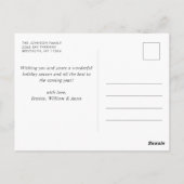 Simply エレガント Holiday 5 PHOTOクリスマスグリーティング ポストカード (裏面)