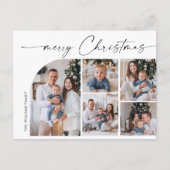 Simply エレガント Holiday 5 PHOTOクリスマスグリーティング ポストカード (正面)