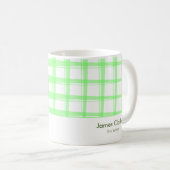 Simply モダン Green Lattice Business Mug コーヒーマグカップ (正面右)
