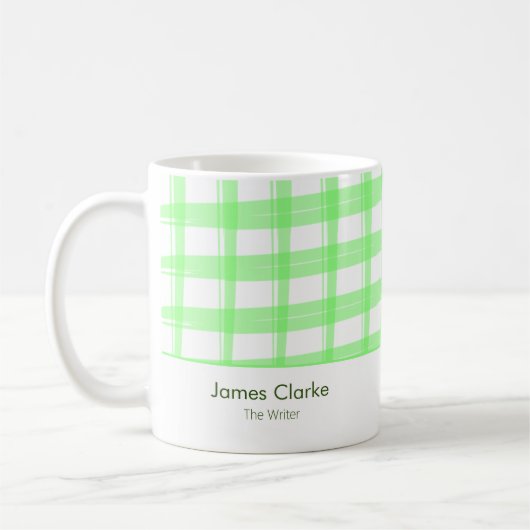 Simply モダン Green Lattice Business Mug コーヒーマグカップ (左)