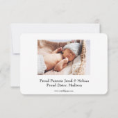 Simply 賛美 Blue - 3x5生誕発表 招待状 (裏面)