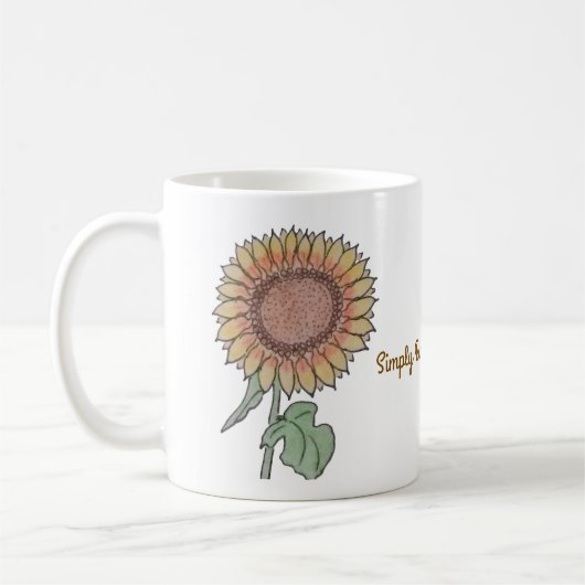 Simply Beautiful Sunflower コーヒーマグカップ (左)