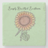 Simply Beautiful Sunflower  ストーンコースター (正面)