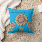 Simply Beautiful Sunflowers クッション (ブランケット)