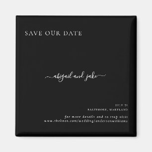 Simply Black結婚の救日付 マグネット