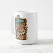 Simply Blessed クリスチャンクロス 秋の花 コーヒーマグカップ (正面左)