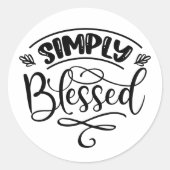 SIMPLY BLESSED ラウンドシール (正面)