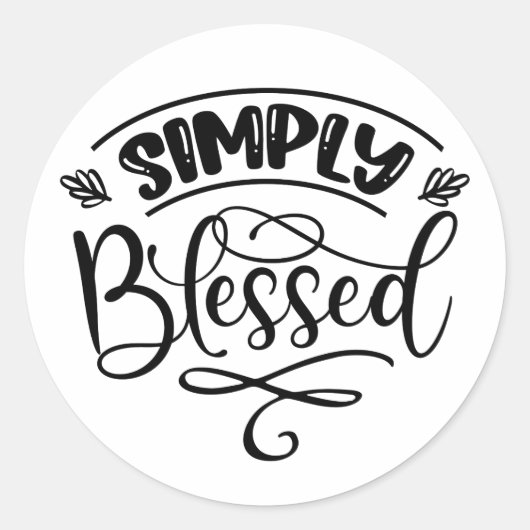 SIMPLY BLESSED ラウンドシール (正面)