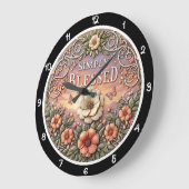 Simply Blessed Sunset Garden ラージ壁時計 (傾斜)